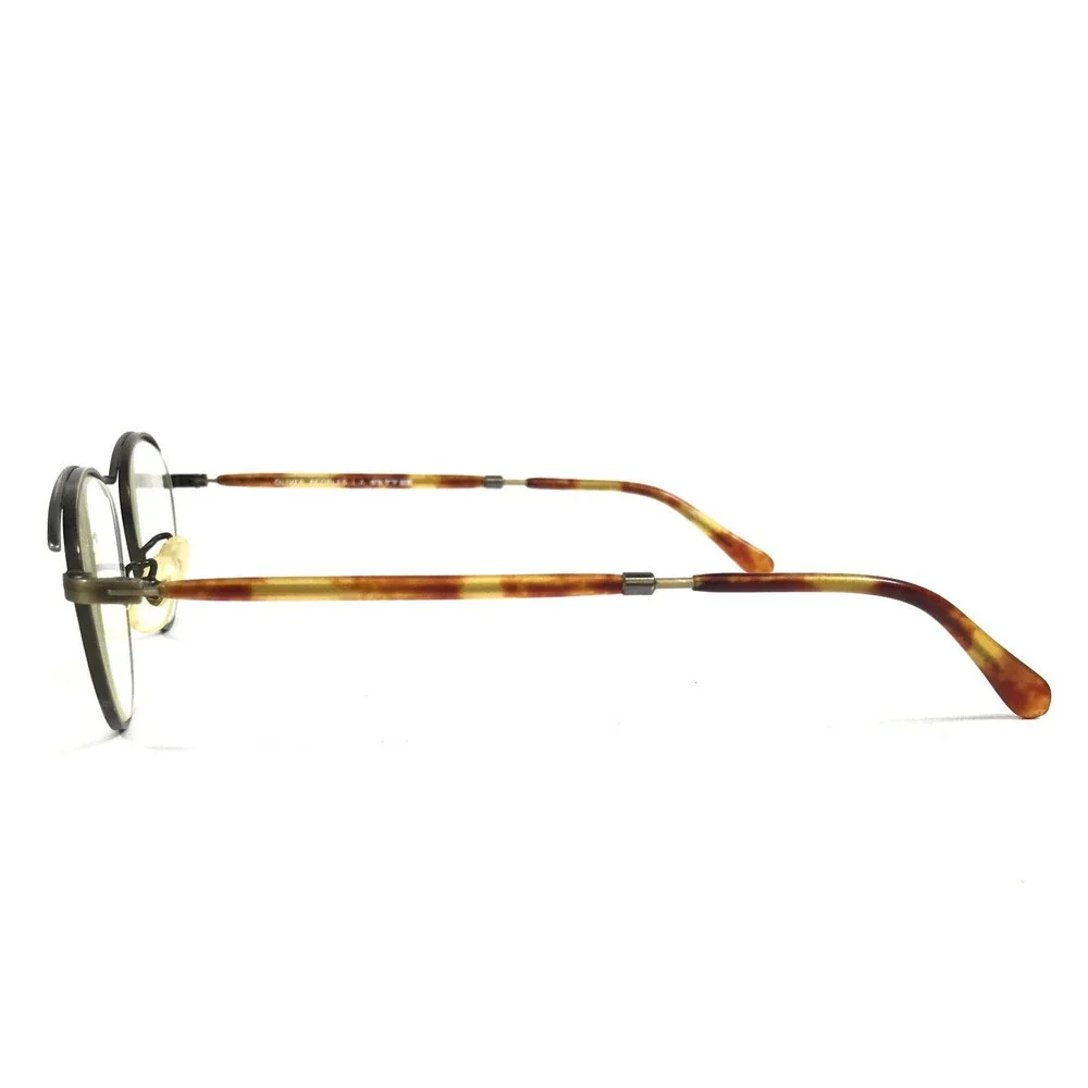 Vintage Oliver Peoples Eyeglasses Frames OP-6 AG/YBR Antique Gold 45-20-140